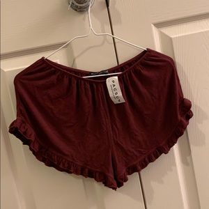 Brandy Melville burgundy/maroon shorts